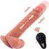HiSmith SQ-WBD10066R Thrusting Dildo Vibrator with 3 Powerful Thrusting Speeds & 10 Vibrations Remote Skin