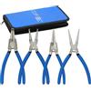 CCLIFE 4 Pezzi Pinza per Seeger 150 mm con Maniglie Antiscivolo Pinza anelli kit Pinze Seeger interni esterni