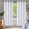 Deconovo Tende Oscuranti per Interni 2 Pezzi 160 CM Altezza, Termiche Isolanti, Anti-Rumore, con Anelli, Ideali per Camera da Letto e Soggiorno, 107x160 CM, Grigio Perla