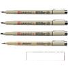 PIGMA MICRON Nero 4 tutte le piume Set 1 mm, 2 mm, 3 mm, Brush, Made in Japan