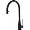 Newform - Miscelatore Ycon per cucina con bocca tonda girevole ed estraibile [Nero opaco] - 64213.01.093