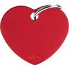 My Family MyFamily Medaglietta per Cane Made in Italy, Cuore Grande, Targhetta Cane, Smaltata a Mano in Metallo, Collezione Basic, 37x32 mm