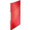 Leitz WOW Portalistino da 40 Buste Trasparenti in Formato A4, Capacità di 80 Fogli, Rosso, 46320026