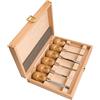 Kirschen, set di 6 scalpelli da intaglio, con manico in legno di pera, di colore beige e argento, 2328199