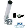 Trem Portacanna Inox 316 con Attacco a Pulpito Corrimano con Riduzione Barca Pesca