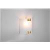 Trio Lighting PURA APPLIQUE VETRO QUADRATA GANCI METALLO OTTONE INVECCHIATO 20X20CM 1 LUCE ATTACCO E27