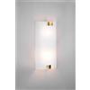 Trio Lighting PURA APPLIQUE VETRO RETTANGOLARE GANCI METALLO OTTONE INVECCHIATO L.20 X H.40CM 2 LUCI ATTACCO E27