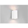 Trio Lighting ROYA APPLIQUE DA ESTERNO FUSIONE ALLUMINIO SQUADRATA BIANCA A BI-EMISSIONE IP44 H.15CM 2 LUCI ATTACCO GU10