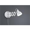 Trio Lighting SCISSOR APPLIQUE FORBICE METALLO CROMATO DIFFUSORE METALLO BIANCO OPACO L. MAX 53CM 1 LUCE ATTACCO E14