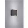 Trio Lighting THAMES APPLIQUE 2 LED 6W 680lm, 3000K QUADRATA ANTRACITE BI-EMISSIONE 14XH14