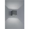Trio Lighting ADAJA APPLIQUE 3 LED CUBO ANTRACITE ANGOLO APERTURA REGOLABILE DA 0° A 90° L. 8 X H.8 A LED 3000K 3W 2X350LM IP54