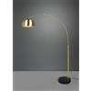 Trio Lighting ARGENTINA PIANTANA AD ARCO METALLO OTTONE E NERO E BASE MARMO NERA H. 200CM 1 LUCE ATTACCO E27