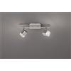 Trio Lighting ROUBAIX BARRA 2 SPOTS LED 7W 800lm, 3000K QUADRATI METALLO ACCIAIO SATINATO L.34CM