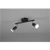 Trio Lighting PARIS SENZA LAMPADINA BARRA 2 LUCI NERO ATTACCO GU10 L. 25CM