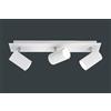Trio Lighting MARLEY BARRA 3 SPOTS CILINDRI BIANCO CM48 3 LUCI ATTACCO GU10