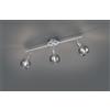 Trio Lighting BREST BARRA 3 SPOTS METALLO CROMO CON VETRI FUME' L. 58CM ATTACCO E14