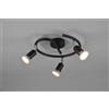 Trio Lighting PARIS SENZA LAMPADINA GIRANDOLA 3 LUCI NERO ATTACCO GU10 D. 26CM