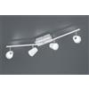 Trio Lighting NARCOS BARRA 4 SPOTS LED 13W 1200lm, 3000K BIANCA CON DIFFUSORE CONICO FORO L. 81,5CM