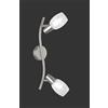 Trio Lighting COLMAR BARRA 2 SPOTS ATTACCO E14 DIFFUSORI VETRO SATINATO CON DECORI