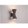 Trio Lighting ARDAS APPLIQUE DA ESTERNO FUSIONE ALLUMINIO RUGGINE BI-EMISSIONE H. 20CM IP44 2 LUCI ATTACCO GU10