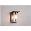Trio Lighting ARDILA APPLIQUE DA ESTERNO FUSIONE ALLUMINIO NERA CON VETRO CILINDRO SENSORE CREPUSCOLARE H. 19CM IP44 1 LUCE ATTACCO E27
