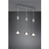Trio Lighting FRANKLIN BARRA 3 SOSPENSIONI LED 27W 3150lm, 3000K REGOLABILE IN ALTEZZA CON BILANCIERI ACCIAIO SATINATO DIMMERABILE CON INTERRUTTORE L. 85CM