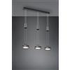 Trio Lighting FRANKLIN BARRA 3 SOSPENSIONI LED 27W 3150lm, 3000K REGOLABILE IN ALTEZZA CON BILANCIERI ANTRACITE DIMMERABILE CON INTERRUTTORE L. 85CM