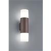 Trio Lighting HOOSIC APPLIQUE DA ESTERNO DOPPIO DIFFUSORE FUSIONE DI ALLUMINIO COLORE RUGGINE H. 33CM 2 LUCI ATTACCO E27