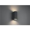 Trio Lighting ROYA APPLIQUE DA ESTERNO FUSIONE ALLUMINIO STONDATA ANTRACITE A BI-EMISSIONE IP44 H.15CM 2 LUCI ATTACCO GU10