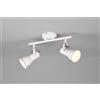 Trio Lighting Barra STEAM barra 2 Faretti e portafarettis orientabili L.30cm metallo bianco anticato 813400227