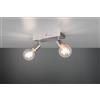 Trio Lighting VANNES BARRA 2 SPOTS ORIENTABILI ACCIAIO SATINATO L. 26CM ATTACCO E27