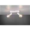 Trio Lighting VANNES BARRA 2 SPOTS ORIENTABILI BIANCA L. 26CM ATTACCO E27