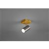 Trio Lighting MARLEY BASE SPOT CILINDRO ACCIAIO BASE LEGNO NATURALE H. 16CM 1 LUCE ATTACCO GU10