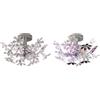 Trio Lighting FLOWER APPLIQUE FIORI ACRILICO TRASPARENTE E COLORATO 2 LUCI ATTACCO E14 CM38