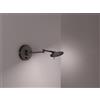 Trio Lighting KAZAN APPLIQUE LED 8W 800lm, 3000K DOPPIO BRACCIO SNODABILE NERO OPACO CON DIMMER INTEGRATO P.40CM