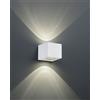 Trio Lighting CORDOBA APPLIQUE LED DA ESTERNO CUBO BIANCO CON DIFFUSORI INTERCAMBIABILI L.10CM 2 LUCI 2W 200lm, 3000K