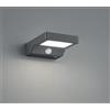 Trio Lighting FOMOSA APPLIQUE LED 4,8W 340lm, 3000K DA ESTERNO SOLARE RICARICABILE ANTRACITE CON SENSORE DI MOVIMENTO IP44 P.16CM
