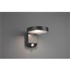 Trio Lighting POSADAS APPLIQUE LED 4,5W 290lm, 3000K DA ESTERNO SOLARE RICARICABILE ANTRACITE CON SENSORE DI MOVIMENTO IP44 P.18,3CM