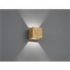 Trio Lighting BRAD APPLIQUE LED LEGNO CUBO BI-EMISSIONE SMD OSRAM CON REGOLAZIONE INTENSITA' CON INTERRUTTORE L.11X11CM 13,5W · 1x 1500lm, 3000K DIMMERABILE