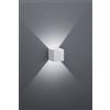 Trio Lighting LOUIS APPLIQUE LED 4,3W 430lm, 3000K CUBO BI-DIREZIONALE COLORE ALLUMINIO H.10CM