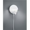 Trio Lighting MARIO APPLIQUE TONDA LED 2,3W 200lm - 6W 600lm, 3000K DOPPIA EMISSIONE CON FARETTO ORIENTABILE BIANCO OPACO CON INTERRUTTORE E DOPPIA ACCENSIONE D. 16CM