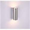Trio Lighting MARLEY APPLIQUE CILINDRO METALLO ACCIAIO BI-EMISSIONE H. 18CM 2 LUCI ATTACCO GU10