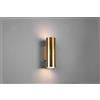 Trio Lighting MARLEY APPLIQUE CILINDRO METALLO OTTONE ANTICATO BI-EMISSIONE H. 18CM 2 LUCI ATTACCO GU10