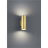 Trio Lighting CLEO APPLIQUE CILINDRO 2 LUCI BI-DIREZIONALI ATTACCO GU10 FOGLIA ORO H.16,5CM