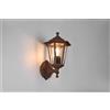 Trio Lighting PIENZA APPLIQUE DA ESTERNO UP 6 LATI FUSIONE DI ALLUMINIO RUGGINE E VETRO TRASPARENTE H. 31CM IP44 1 LUCE ATTACCO E27
