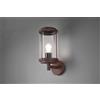 Trio Lighting TANARO APPLIQUE DA ESTERNO FUSIONE DI ALLUMINIO RUGGINE CON DIFFUSORE VETRO TRASPARENTE IP44 H.32,5CM LUCE ATTACCO E27