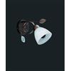 Trio Lighting TRADITIO APPLIQUE METALLO RUGGINE ANTICO VETRO BIANCO CON GEMMA TRASPARENTE SPORGENZA 29CM 1 LUCE ATTACCO E27