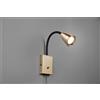 Trio Lighting WANDA APPLIQUE FLESSIBILE CON INTERRUTTORE METALLO ACCIAIO E NERO H. 23,5CM 1 LUCE ATTACCO GU10