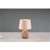 Trio Lighting ARIANA LAMPADA DA TAVOLO CERAMICA CON PARALUME EFFETTO VELLUTO SABBIA H. 27CM 1 LUCE ATTACCO E14