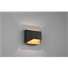 Trio Lighting ARINO APPLIQUE LED 4,3W 430lm, 3000K BI-EMISSIONE LEGNO NATURALE CON FASCIA NERA DIMMERABILE CON INTERRUTTORE L. 12,2CM